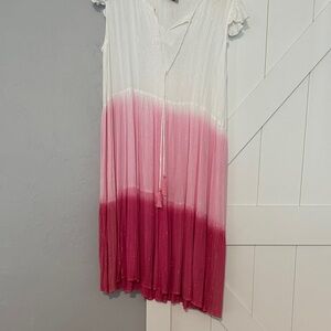 Charlie Paige White and Silver Striped Top